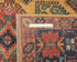 6x8 Orange Blue Ersari Afghan Hand Knotted Veg Dye Wool Area Rug